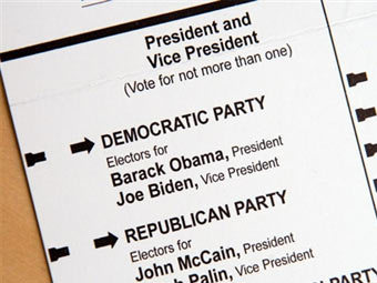 Бюллетень американских выборов-2008. Фото ©AFP