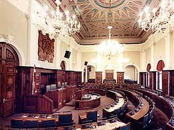 Зал заседаний латвийского парламента. Фото с сайта saeima.lv