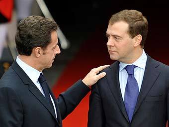 Николя Саркози и Дмитрий Медведев. Фото ©AFP