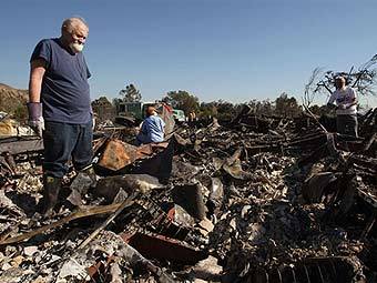 Последствия пожаров в Калифорнии. Фото ©AFP
