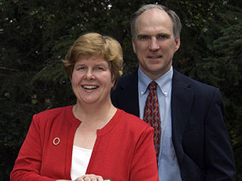 Кристина Ромер с супругом. Фото с сайта berkeley.edu