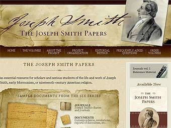 Скриншот сайта Joseph Smith Papers