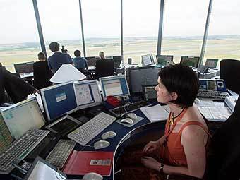 Диспетчерская во французском аэропорту. Фото ©AFP
