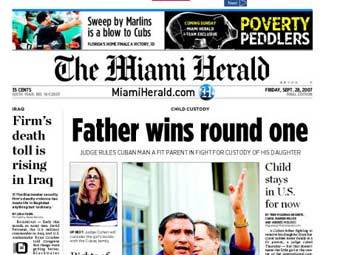 Передовица The Miami Herald. Иллюстрация с сайта издания 
