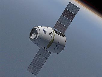 Корабль Dragon. Изображение с сайта spacex.com