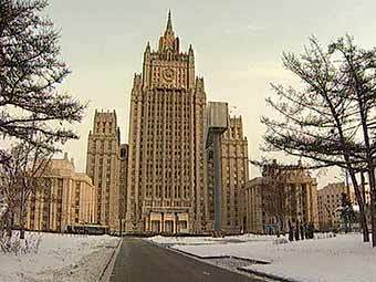 Здание МИД РФ. Кадр Первого канала.