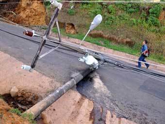 Последствия землетрясения в Коста-Рике 8 января 2009 года. Фото ©AFP