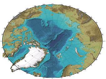 Хребет Ломоносова (в центре). Изображение с сайта geotimes.org. 