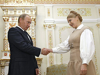 Владимир Путин и Юлия Тимошенко (архив), фото AFP
