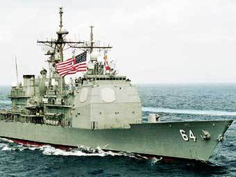 Ракетный крейсер "Велла Голф". Фото ВМС США.