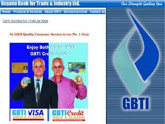 Скриншот сайта Guyana Bank for Trade & Industry 