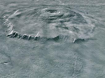 Вулкан Олимп, сфотографированный орбитальным зондом Mars Express. Фото NASA