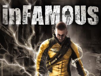Фрагмент обложки игры inFamous Фрагмент обложки игры inFamous