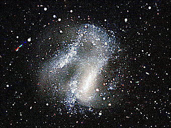 Сталкивающиеся галактики Arp 261. Фото ESO