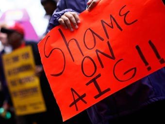 ����������� � �������� "����� AIG!" � ���������� 19 ����� 2009 ����. ���� &copy;AFP