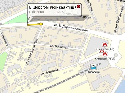 Район ДТП с сайта nakarte.ru  
