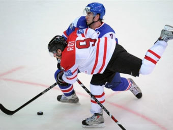 Эпизод матча Канада - Словакия. Фото ©AFP