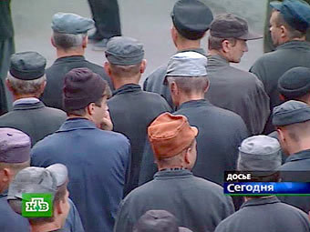 Заключенные в колонии. Кадр телеканала НТВ, архив.