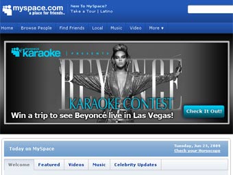 ������� �������� MySpace