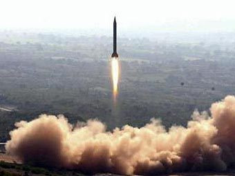 Ракетные испытания в КНДР. Кадр видеозаписи с сайта fas.org