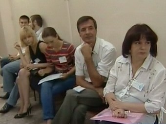 На избирательном участке в Кишиневе. Кадр телеканала НТВ, архив