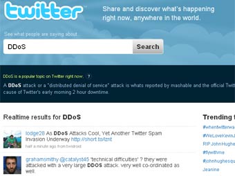 ��������� � DDoS-����� �� ����� Twitter