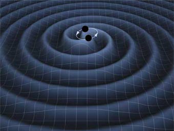 Гравитационные волны представляют собой складки на ткани пространства-времени. Изображение с сайта phys.ufl.edu
