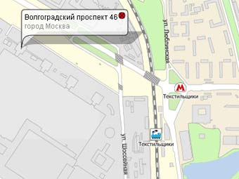 Волгоградский проспект, 46 на карте с сайта nakarte.ru 