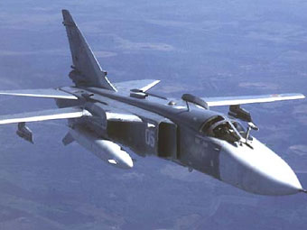 Фронтовой бомбардировщик Су-24М. Фото с сайта www.airwar.ru