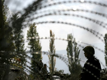 Блокпост на грузино-южноосетинской границе. Фото ©AFP