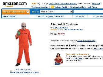 Костюм нелегального пришельца на сайте amazon.com