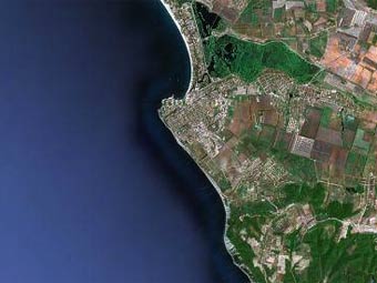 Порт Анапы. Спутниковый снимок Google Maps