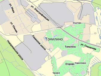 Томилино карта московской области