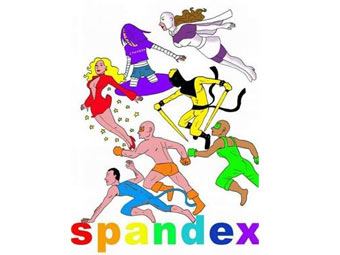 Герои комикса Spandex. Иллюстрация с сайта spandexcomic.com