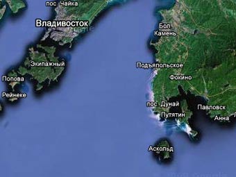 Уссурийский залив. Спутниковый снимок Google Maps