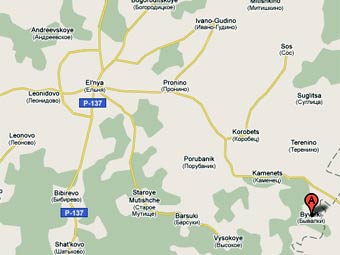 Деревня Бывалки на карте с сайта Google Maps