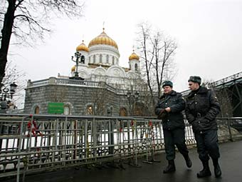 Милицейский патруль в Москве. Фото ©AFP