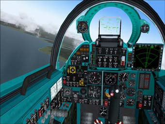 Компьютерная модель кабины F-7. Иллюстрация с сайта flight1.com Компьютерная модель кабины F-7. Иллюстрация с сайта flight1.com