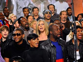 ������ ����� ������ ������ "We Are The World". ���� &copy;AP