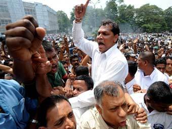 На Шри-Ланке из-за ареста экс-кандидата в президенты начались беспорядки