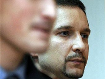 Денис Евсюков в зале суда. Фото ©AFP