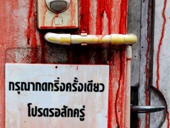 Тайские демонстранты пометили кровью дом премьер-министра