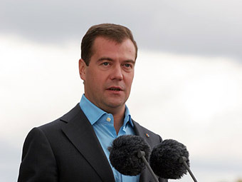 Дмитрий Медведев выступает в Сколково, 2009 год. Фото Николая Данилова
