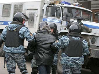 Задержание на Триумфальной площади. Архивное фото "Ленты.Ру"