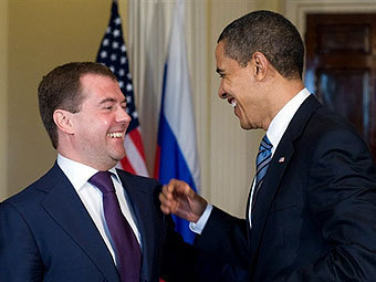 Дмитрий Медведев и Барак Обама. Фото ©AFP