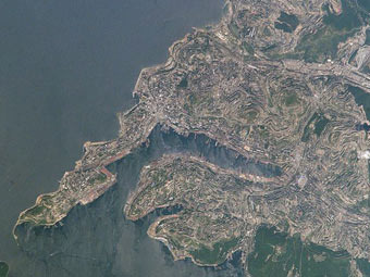 Владивосток. Снимок NASA