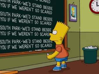 Симпсоны поддержали Южный парк в скандале с упоминанием Мухаммеда