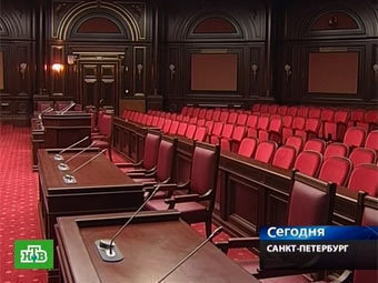 Зал заседаний Конституционного суда РФ. Кадр телеканала НТВ