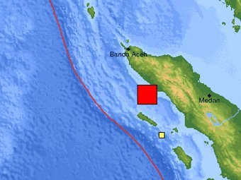 У побережья Суматры произошло сильное землетрясение