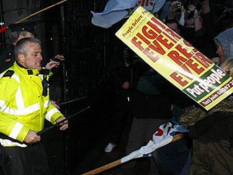 Полиция оттеснила митингующих от здания парламента Ирландии